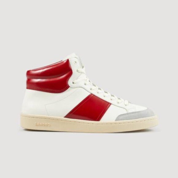 Sandro RED MID-TOP SNEAKERS - Picture 1 of 4